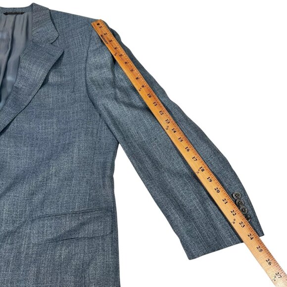 Jack Victor Valtuwood SPJ Mens Gray Single Breasted Two Button Blazer Size 44 L - Picture 16 of 16